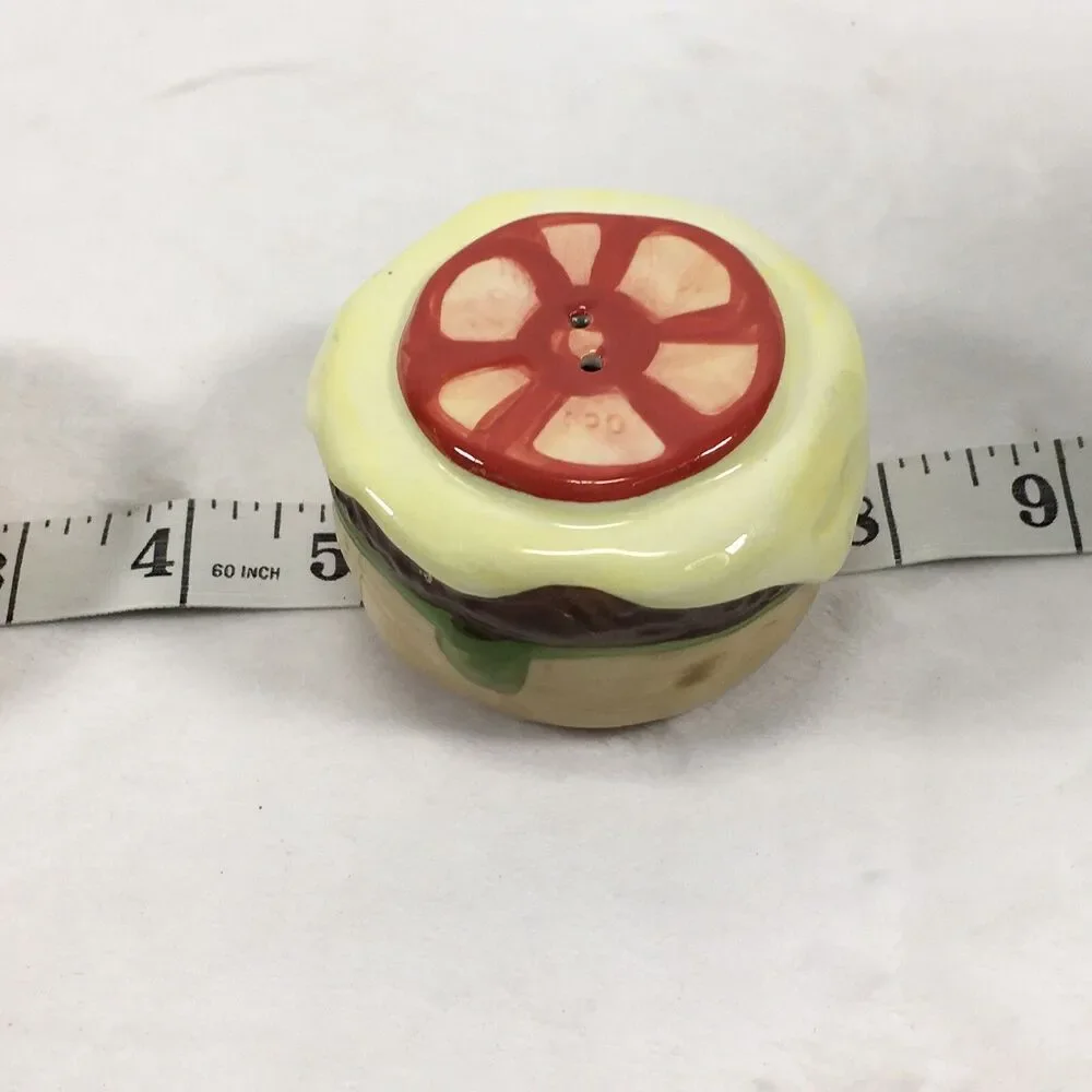 Pier 1 Imports Salt Pepper Shaker Set Thrill of the Grill Cheeseburger Stackable